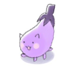 Eggplant cat sticker #12812738