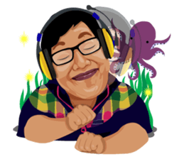 Me with Animals and say Thank You sticker #12813638