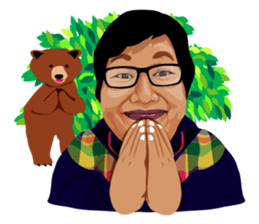 Me with Animals and say Thank You sticker #12813646