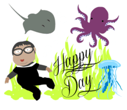 Me with Animals and say Thank You sticker #12813667