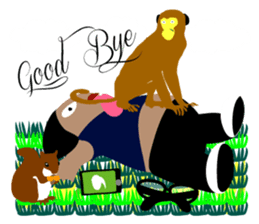 Me with Animals and say Thank You sticker #12813668