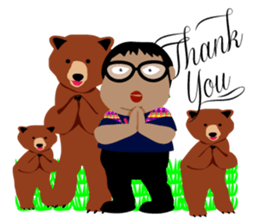 Me with Animals and say Thank You sticker #12813670