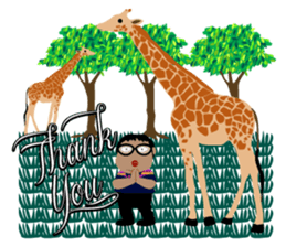 Me with Animals and say Thank You sticker #12813671