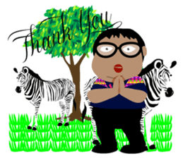 Me with Animals and say Thank You sticker #12813672