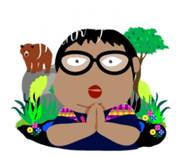 Me with Animals and say Thank You sticker #12813673