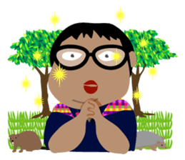 Me with Animals and say Thank You sticker #12813676