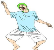 Samurai and ninjya. sticker #12815263