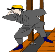 Samurai and ninjya. sticker #12815269