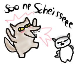 wolf meets red riding hood and piggy sticker #12815360