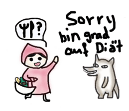 wolf meets red riding hood and piggy sticker #12815361
