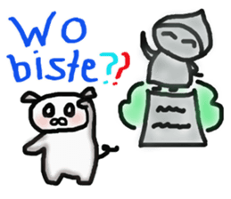 wolf meets red riding hood and piggy sticker #12815363