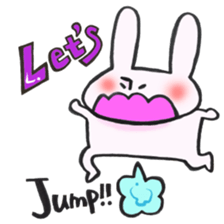 LET'S rabbit sticker #12817376