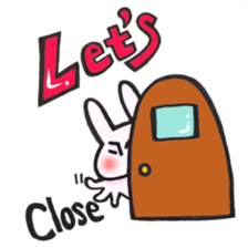 LET'S rabbit sticker #12817382