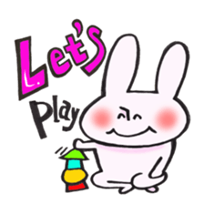 LET'S rabbit sticker #12817386