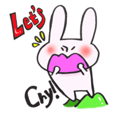 LET'S rabbit sticker #12817399