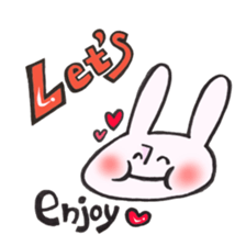 LET'S rabbit sticker #12817401