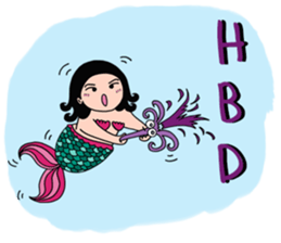 Pubabe Chubby Mermaid sticker #12817613