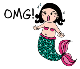 Pubabe Chubby Mermaid sticker #12817638
