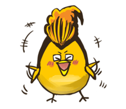 Quiff hairstyle chicken sticker #12818013