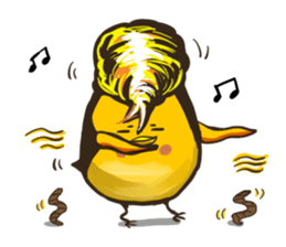 Quiff hairstyle chicken sticker #12818015