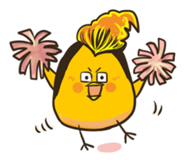 Quiff hairstyle chicken sticker #12818018