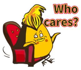 Quiff hairstyle chicken sticker #12818021