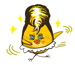 Quiff hairstyle chicken sticker #12818023