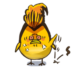 Quiff hairstyle chicken sticker #12818025