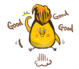 Quiff hairstyle chicken sticker #12818029