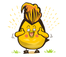 Quiff hairstyle chicken sticker #12818036