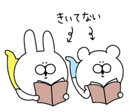 Basic set of rabbit and bear sticker #12819195