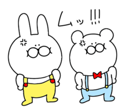 Basic set of rabbit and bear sticker #12819198