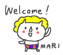 Mari cute cat stickers! sticker #12820160