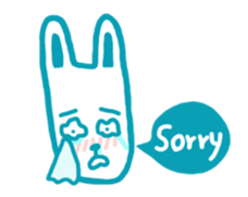 Mr. long face rabbit sticker #12820690