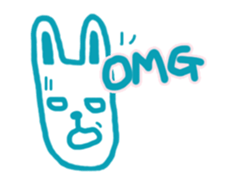Mr. long face rabbit sticker #12820706