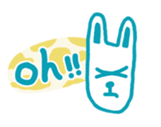 Mr. long face rabbit sticker #12820714