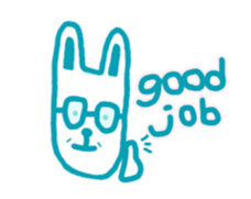 Mr. long face rabbit sticker #12820718