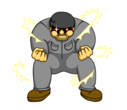 workers of the town factory sticker #12821021