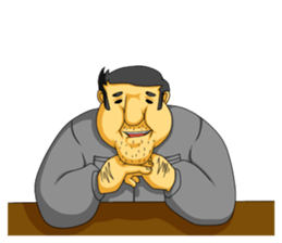 workers of the town factory sticker #12821030