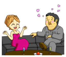 workers of the town factory sticker #12821043