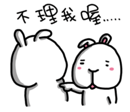 Rabbit in the third quarter round sticker #12822103