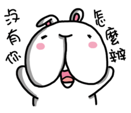 Rabbit in the third quarter round sticker #12822105