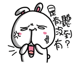 Rabbit in the third quarter round sticker #12822112