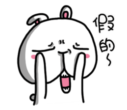 Rabbit in the third quarter round sticker #12822116