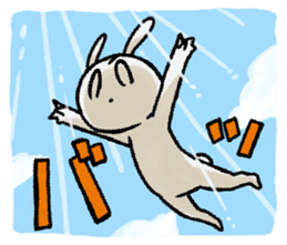 child rabbit:cloud sticker #12822678