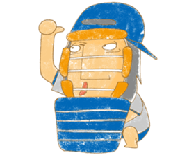 Uncle Love - playing baseball sticker #12823825