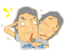 Uncle Love - playing baseball sticker #12823827