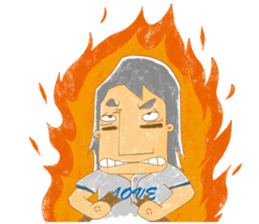 Uncle Love - playing baseball sticker #12823833