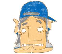 Uncle Love - playing baseball sticker #12823839