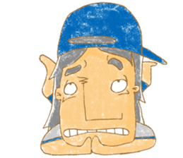 Uncle Love - playing baseball sticker #12823839